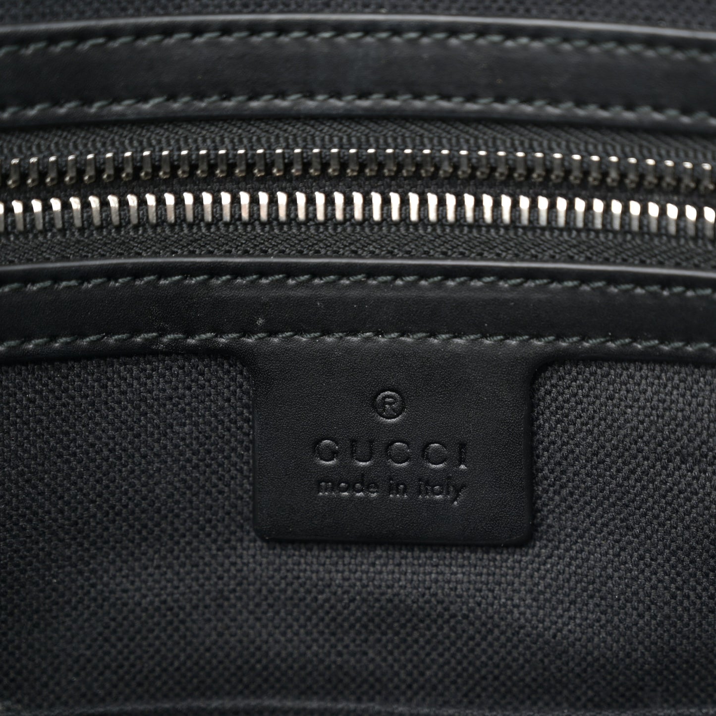 GG Supreme Monogram Appia Calfskin Web Briefcase Black