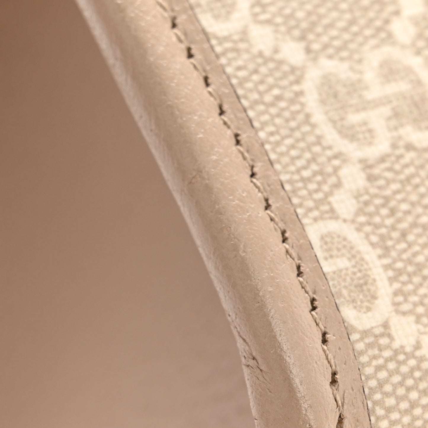 GG Supreme Monogram Textured Dollar Calfskin Small Retro Interlocking G Tote Bag Beige Mystic White Oatmeal