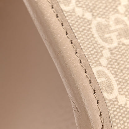 Gucci GG Supreme Monogram Textured Dollar Calfskin Small Retro Interlocking G Tote Bag Beige Mystic White Oatmeal 13 of 13