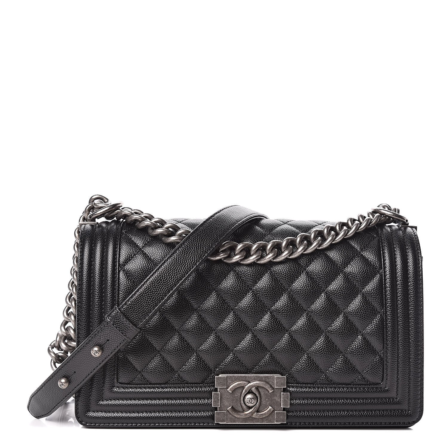 Chanel Caviar Quilted Medium Boy Flap Black 1 of 11