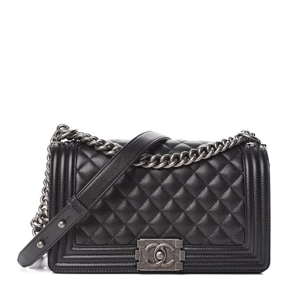 Chanel Caviar Quilted Medium Boy Flap Black 1 of 11