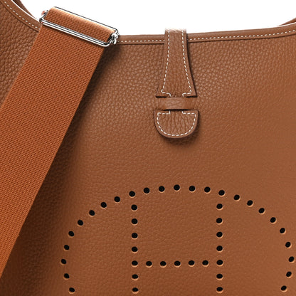 Hermes Taurillon Clemence Evelyne III PM Gold 8 of 11