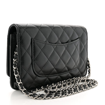 Chanel Caviar Quilted Wallet on Chain WOC Black 3 of 11