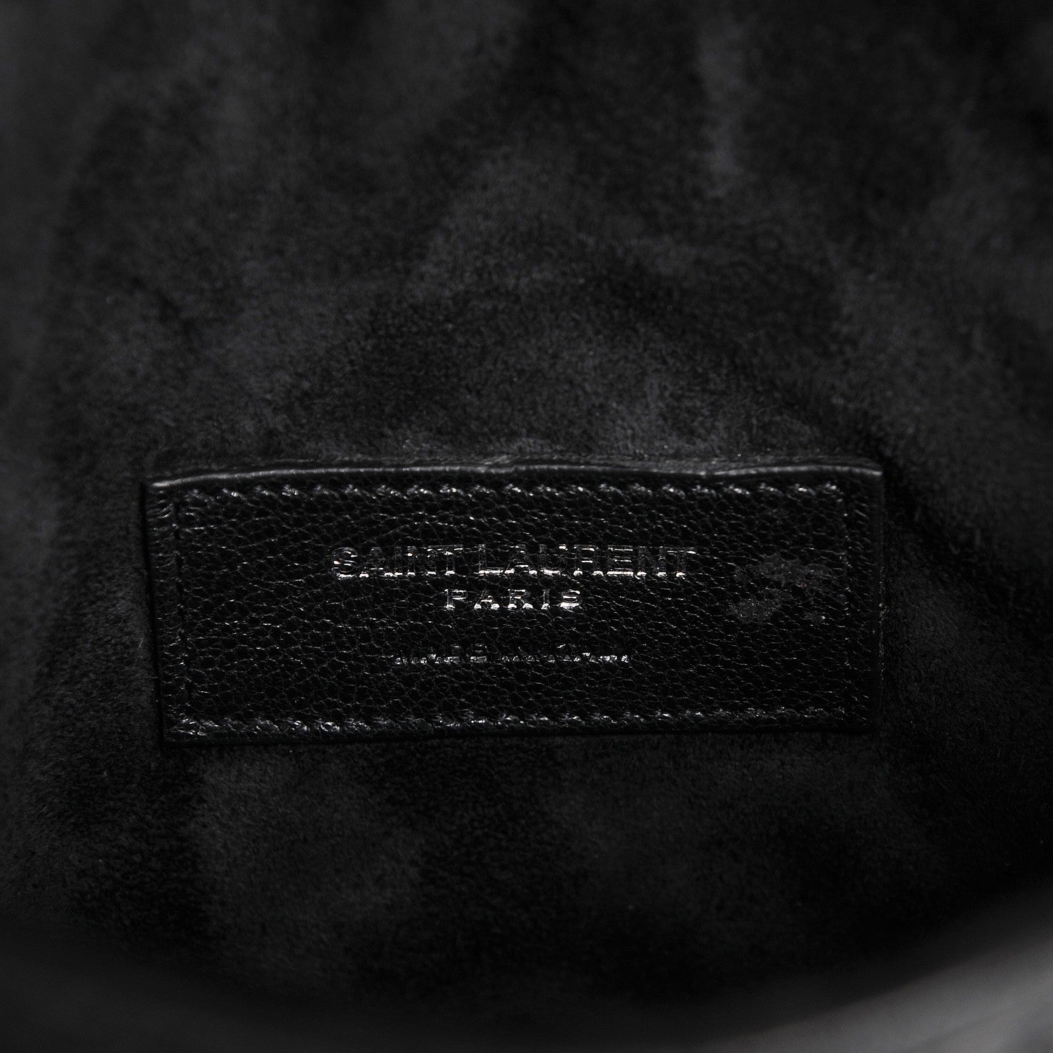 Saint Laurent Sheepskin Matelasse Chevron Fringe Small Monogram Anita Crossbody Bag Black 6 of 7