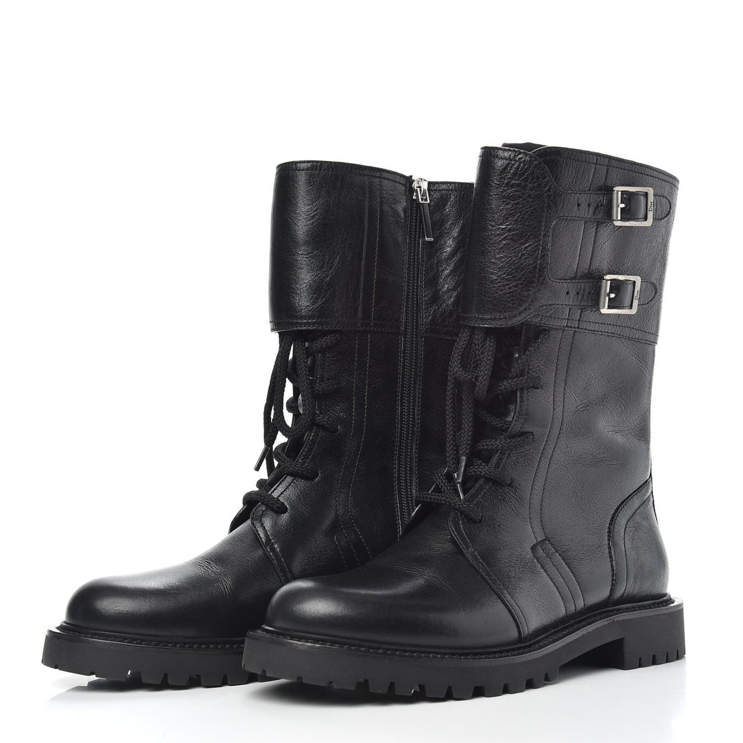 Calfskin Ground Low Boot 37 Black