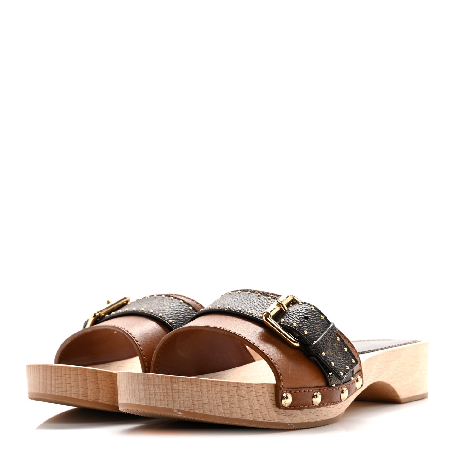 Calfskin Monogram Cottage Mule 39 Cognac