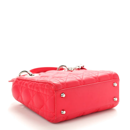 Christian Dior Lambskin Cannage Mini Lady Dior Fuchsia 4 of 10