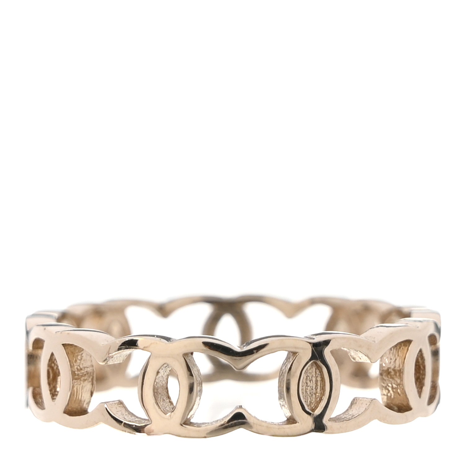 Chanel Metal CC Ring 53 6.25 Gold 3 of 5