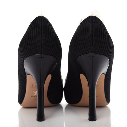 Christian Dior Technical Canvas Ribbon Embroidered J'Adior 100mm Pumps 37 Black 7 of 13