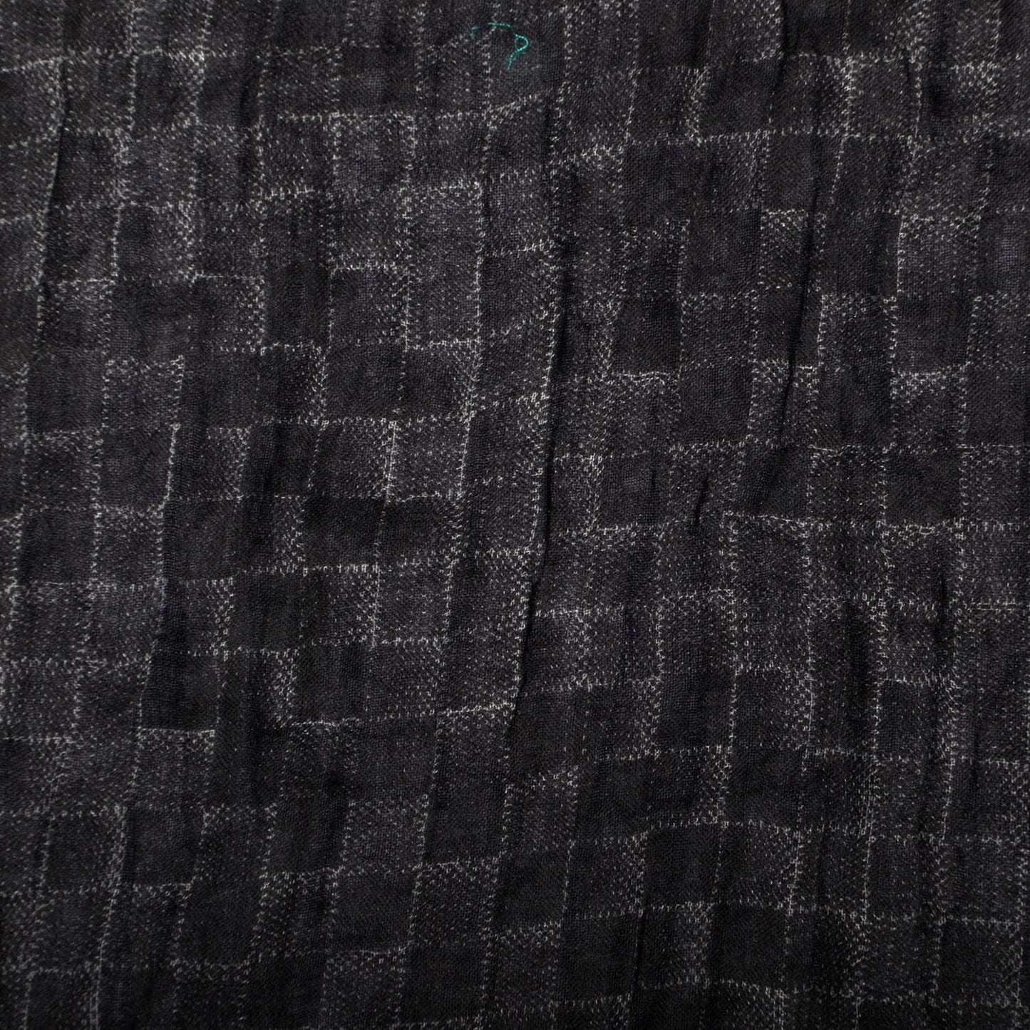 Cashmere Silk Etole Stole Damier Black