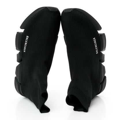 Balenciaga Technical 3D Recycled Knit Bi-Color Sole Mens Speed 2.0 Sneakers 44 Black White 4 of 9