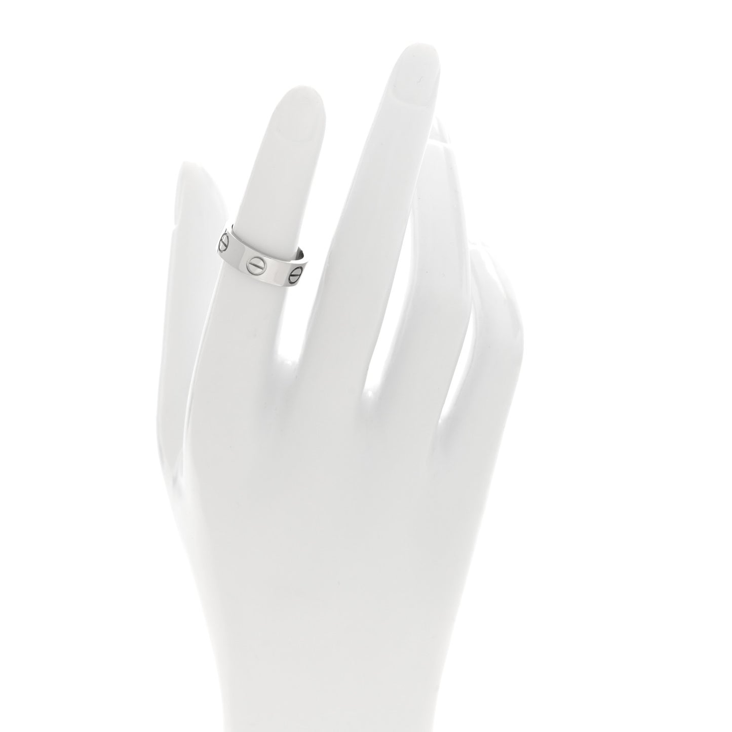 18K White Gold 5.5mm LOVE Ring 49 5