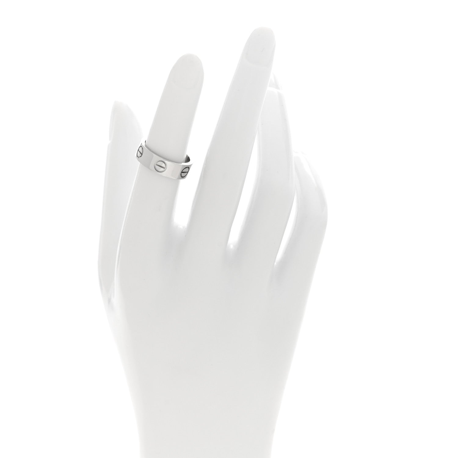 Cartier 18K White Gold 5.5mm LOVE Ring 49 5 2 of 4