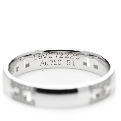 Hermes 18K White Gold Diamond Ever Herakles Four-Station Wedding Band Ring 51 5.75 5 of 7