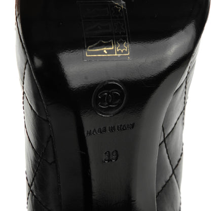 Chanel Calfskin Quilted Mini 2.55 Reissue Flap Pumps 39 Black 6 of 8