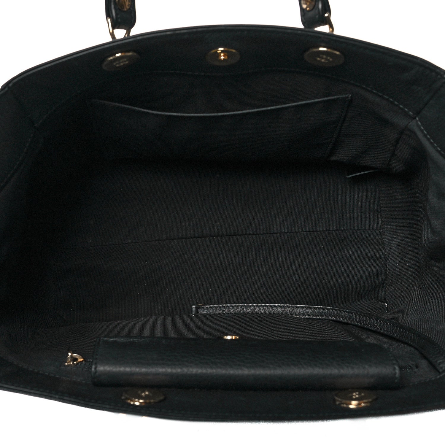 Chanel Bullskin Stitched Small Shopping Tote Black 5 of 10