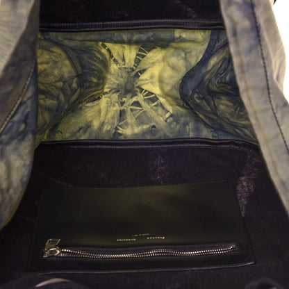 Proenza Schouler Canvas Tie Dye Tote Black Lime 4 of 4
