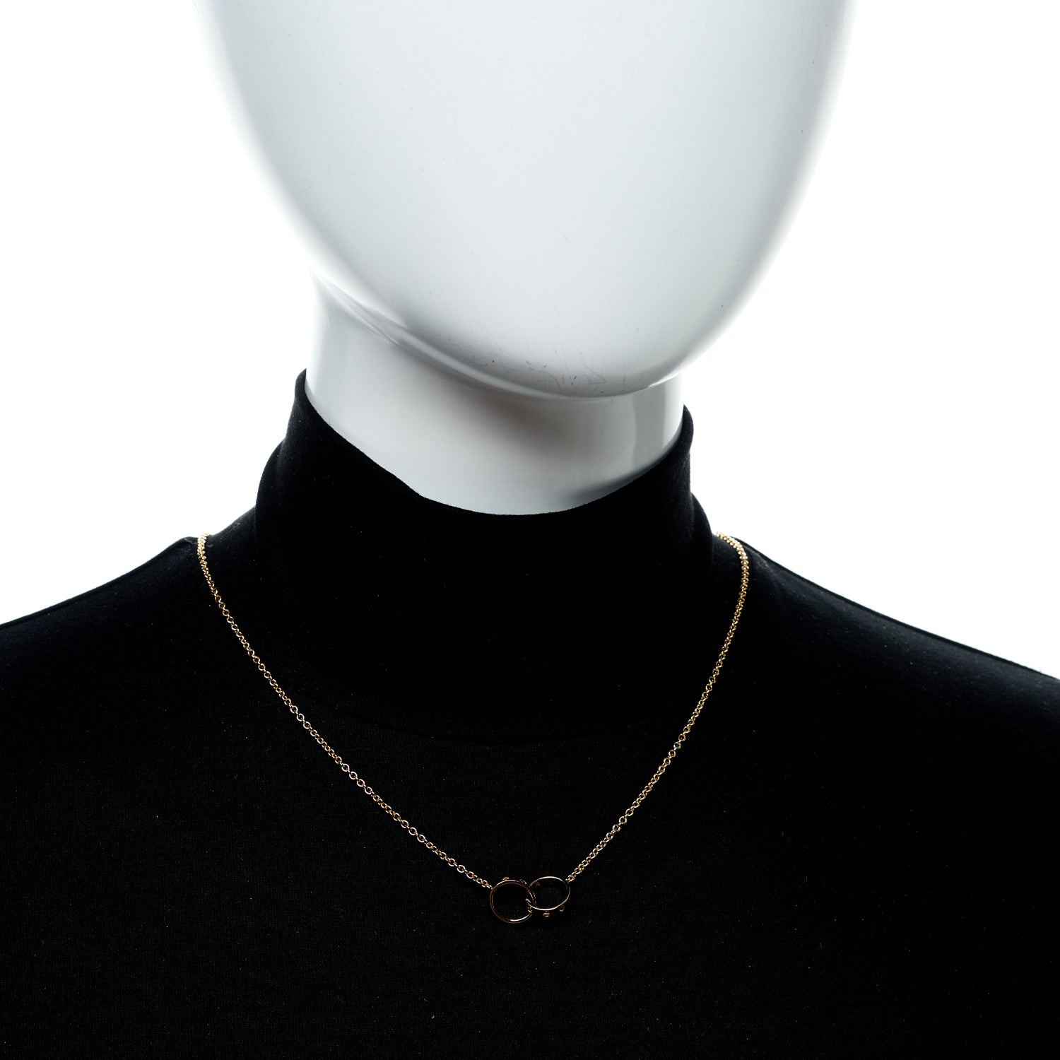 Cartier 18K Yellow Gold Interlocking LOVE Necklace 2 of 9