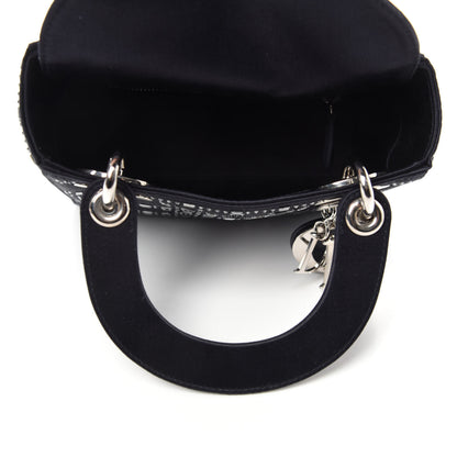 Christian Dior Satin Crystal Cannage Mini Lady Dior Black 5 of 10