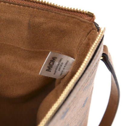 MCM Visetos Liz Shopper Tote Pouch Cognac 10 of 13
