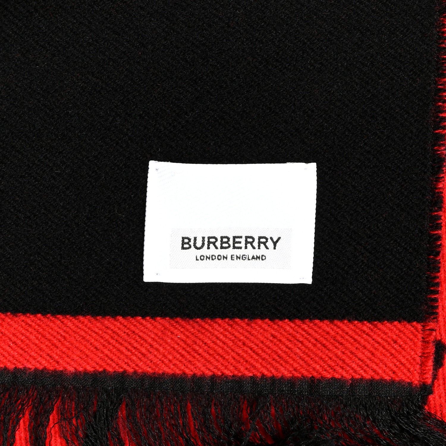 Burberry Wool Silk Monogram TB Reversible Fringe Scarf 6 of 8
