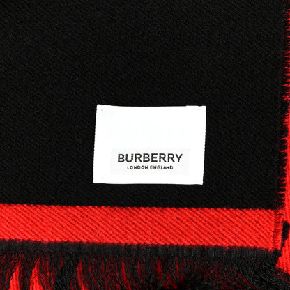 Burberry Wool Silk Monogram TB Reversible Fringe Scarf 6 of 8