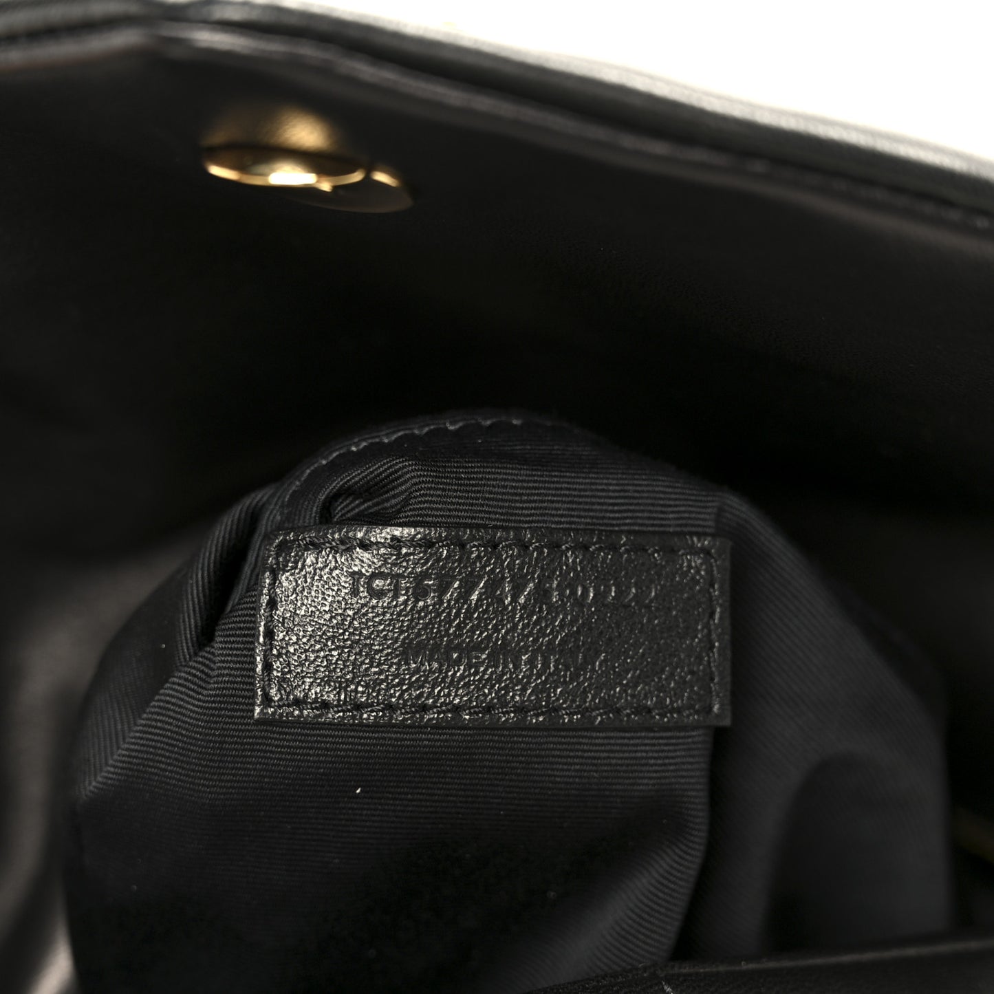 Lambskin Quilted Medium Loulou Puffer Monogram Chain Satchel Black