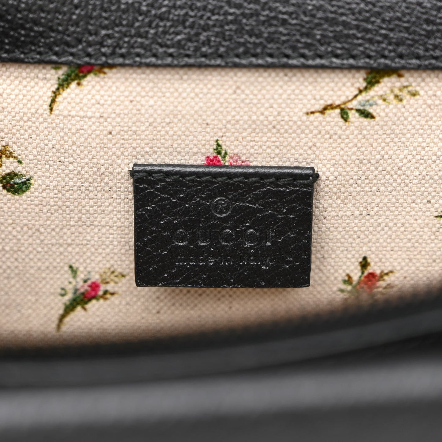 Calfskin Web Floral Embroidered Medium Dionysus Shoulder Bag Black