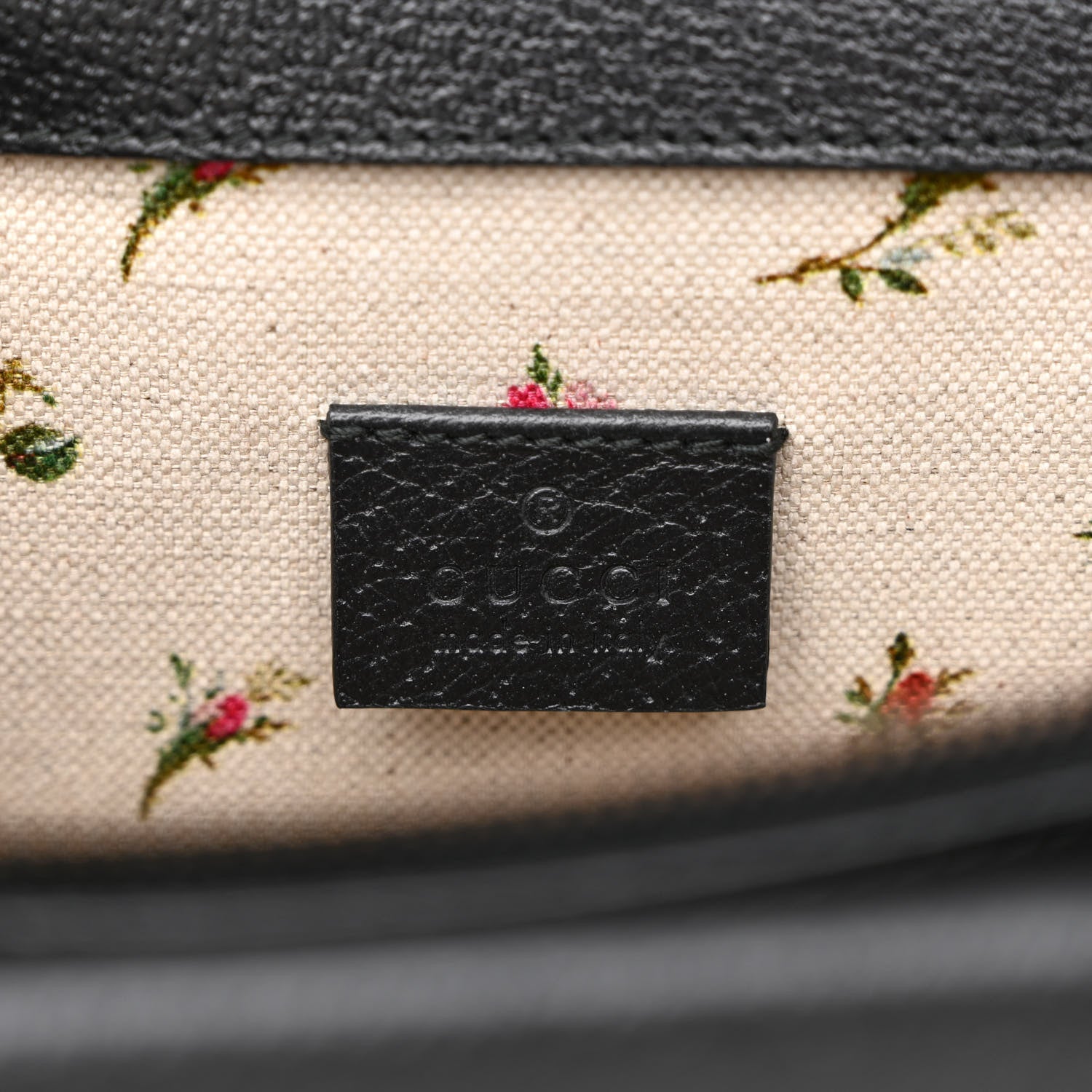 Gucci Calfskin Web Floral Embroidered Medium Dionysus Shoulder Bag Black 6 of 10
