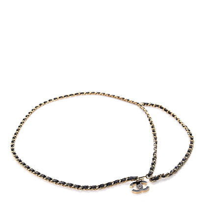 Chanel Lambskin Enamel CC Chain Belt Black Gold 1 of 5