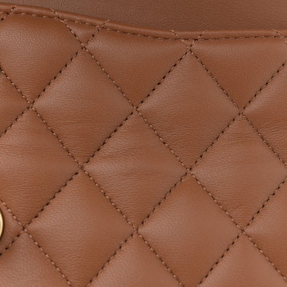 Chanel Lambskin Quilted Medium Double Flap Brown 11 of 11