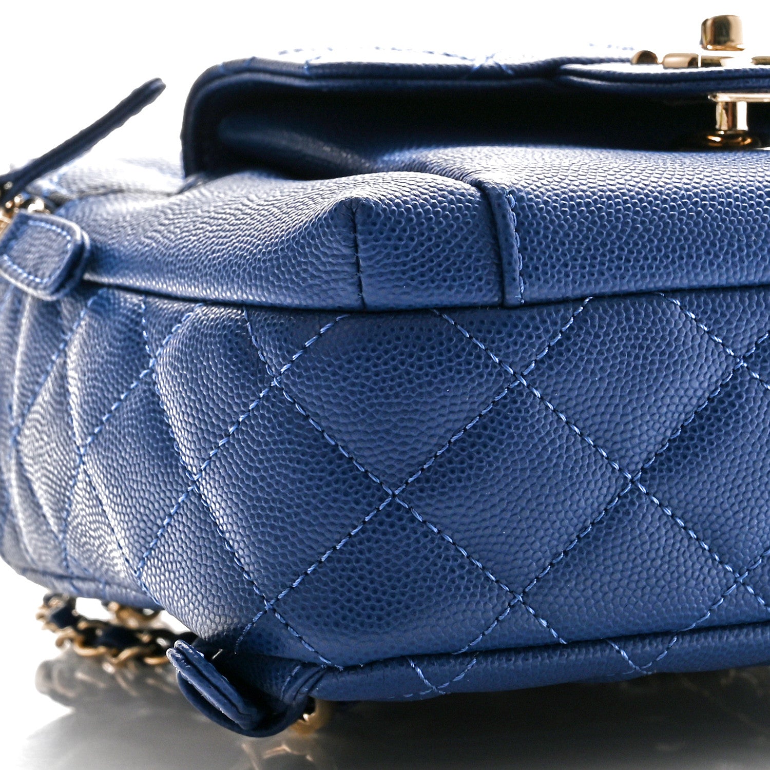 Chanel Caviar Quilted Small CC Day Backpack Blue 9 of 11