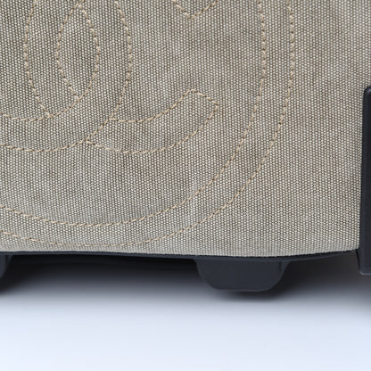 Chanel Washed Toile Calfskin Quilted Trolley Beige Black 9 of 10