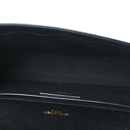 Saint Laurent Grain De Poudre Medium Classic Monogram Kate Satchel Black 5 of 8