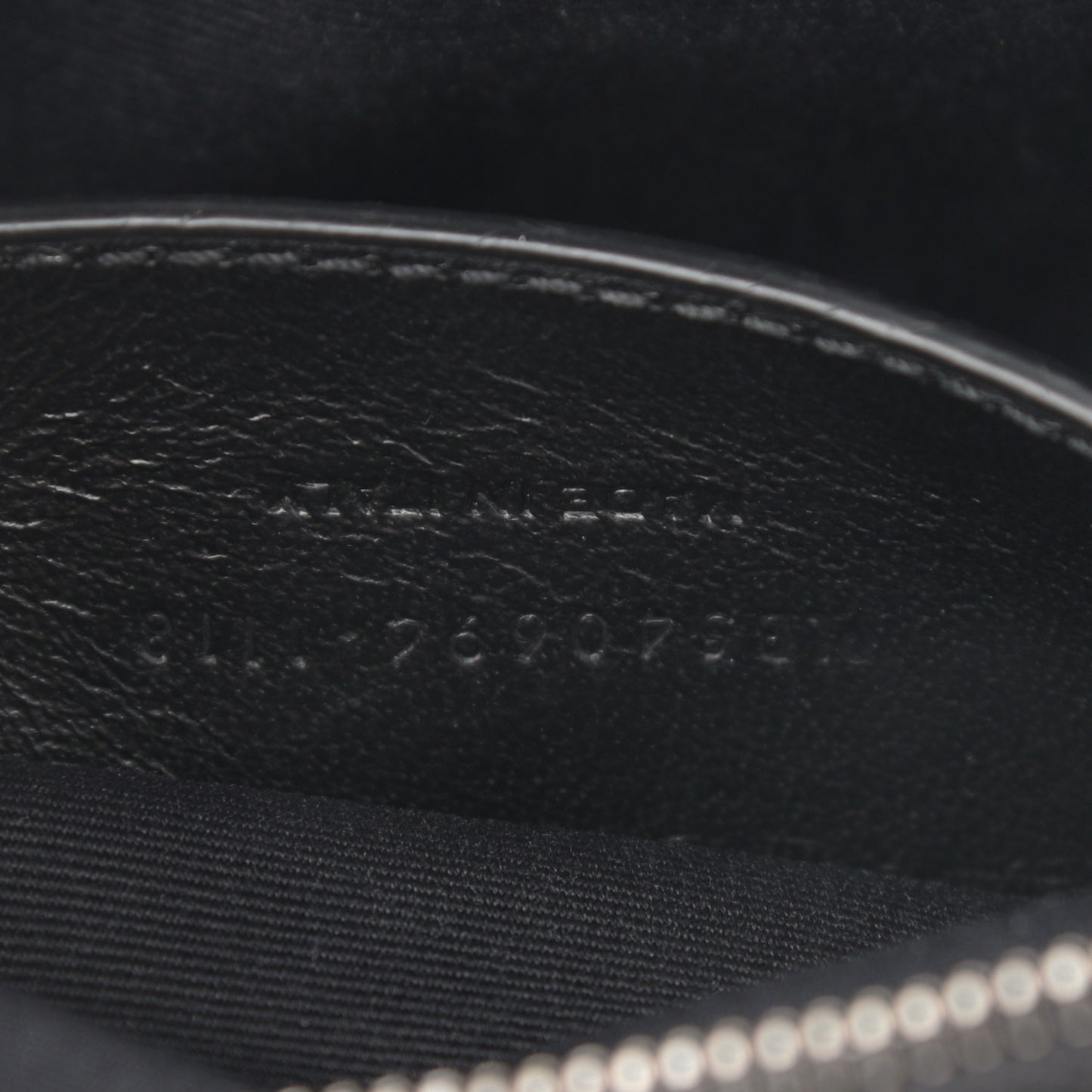 Calfskin Heart Monogram Crossbody Black