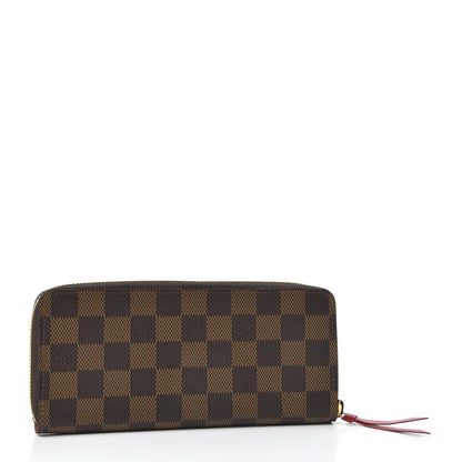 Louis Vuitton Damier Ebene Clemence Wallet Cherry 2 of 9