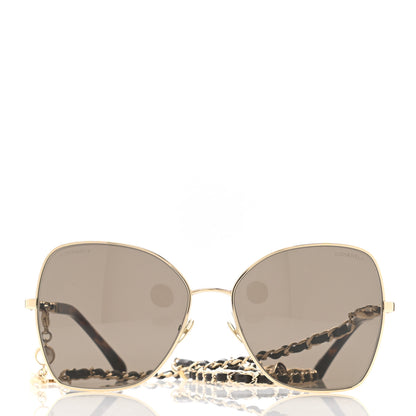 Chanel Metal Square Frame Chain Sunglasses 4274-Q Brown 2 of 8