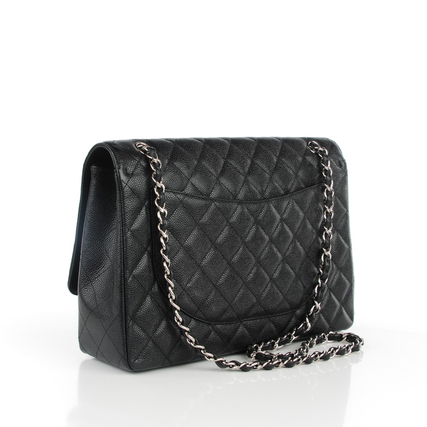 Caviar Quilted Maxi Single Flap Black