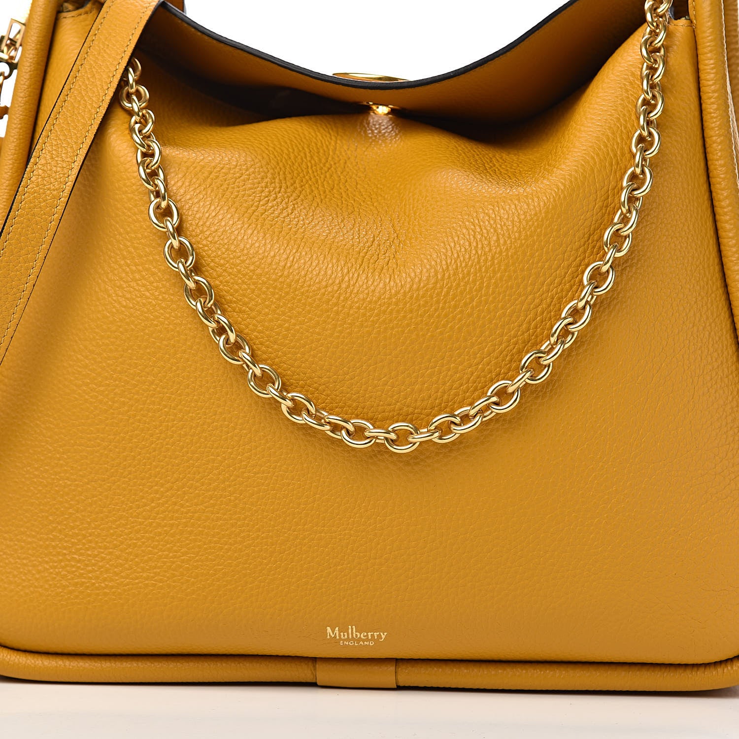 Mulberry Small Classic Grain Calfskin Leighton Deep Amber 9 of 9