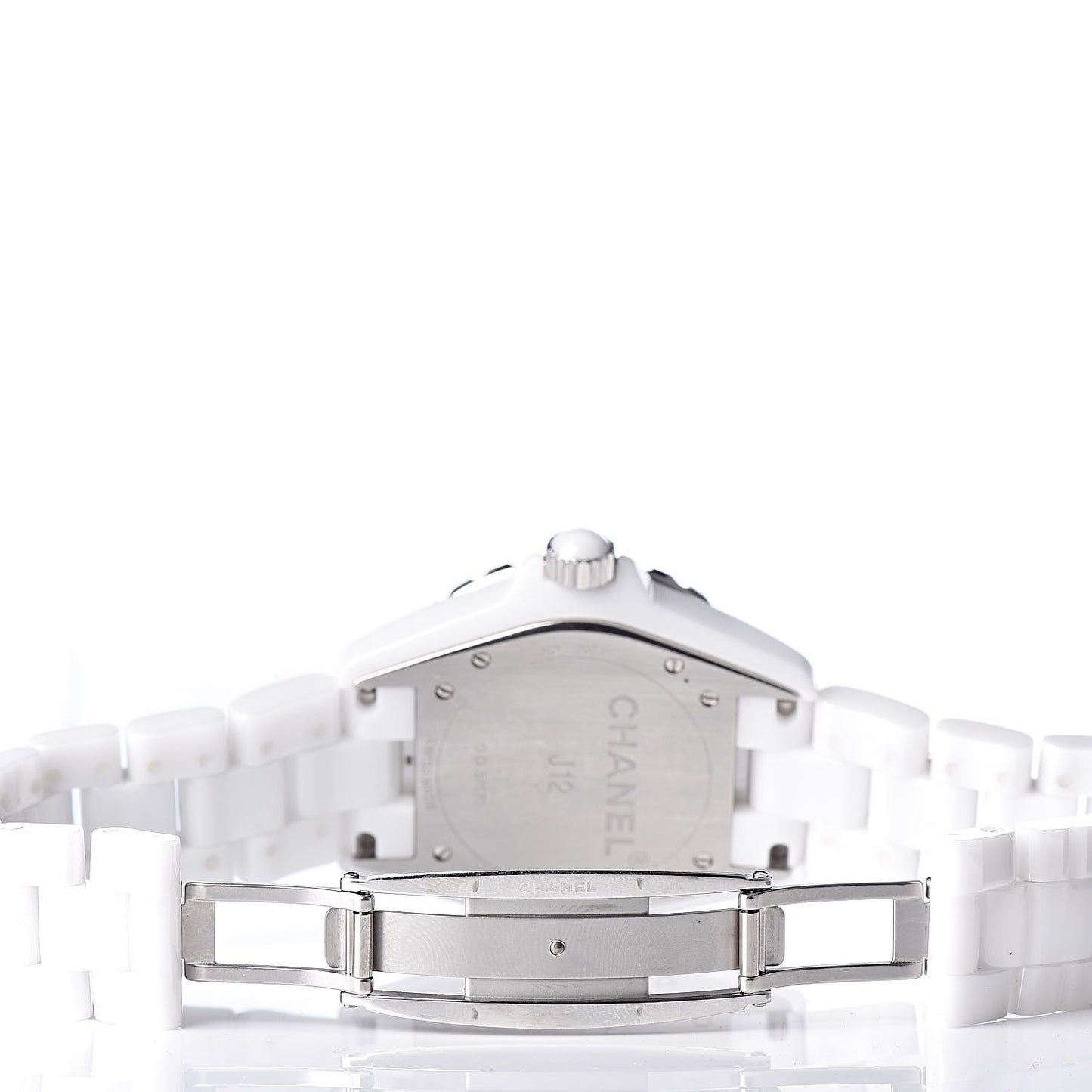 Stainless Steel Ceramic Diamond Mother of Pearl 38mm J12 Quartz Watch White