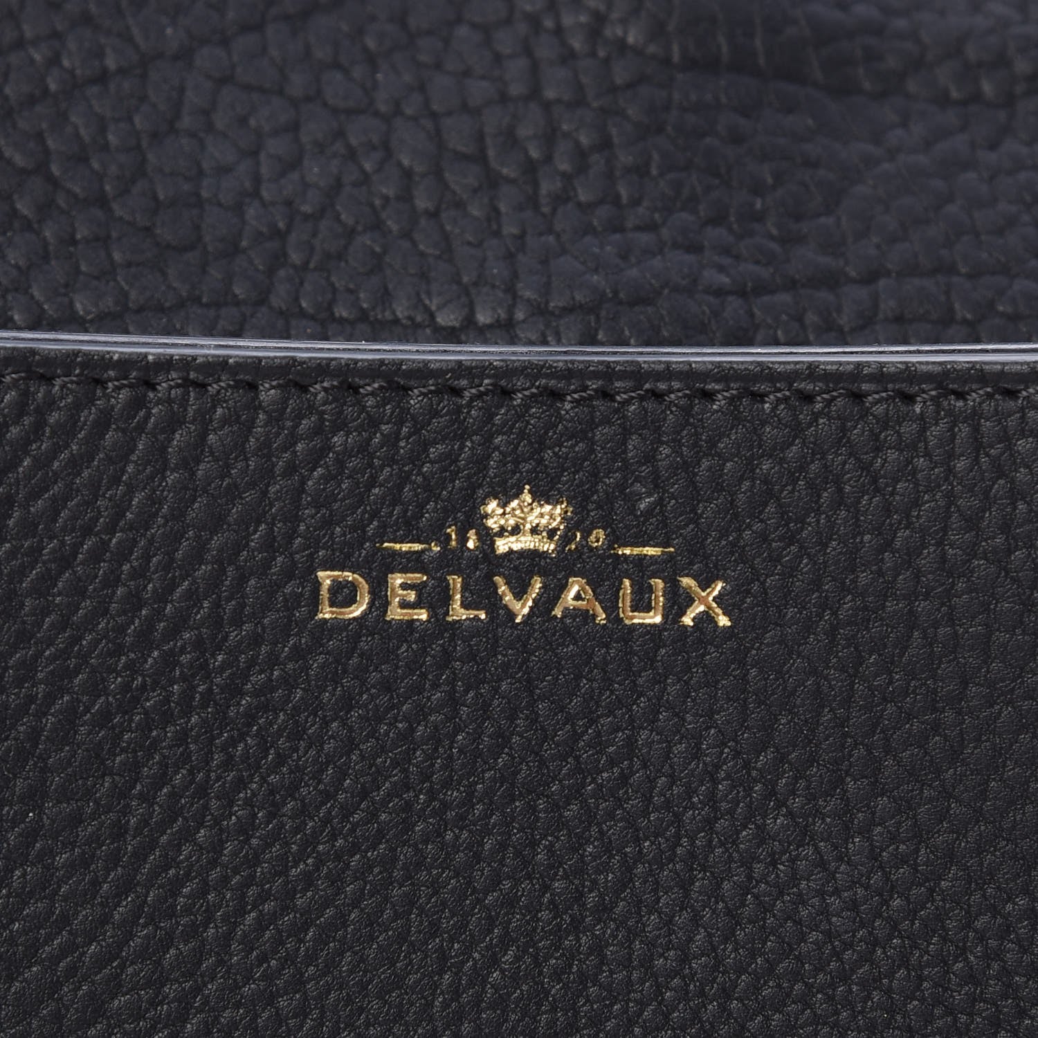 Delvaux Crispy Calfskin Mini Le Mutin Saddle Bag Black 6 of 9