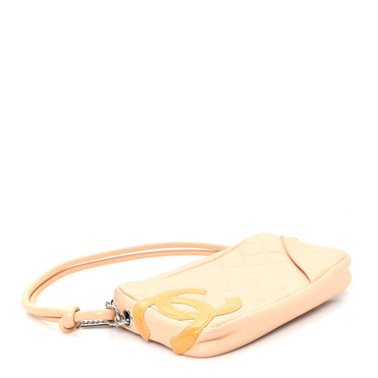 Chanel Calfskin Quilted Cambon Pochette Beige 4 of 11