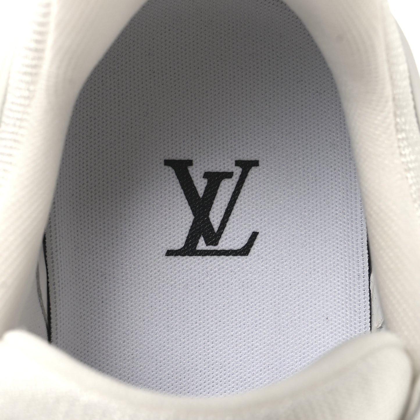 Calfskin Womens LV Trainer Sneakers 39.5 White