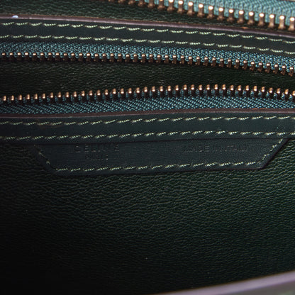 Celine Smooth Calfskin Mini Luggage Emerald 8 of 9