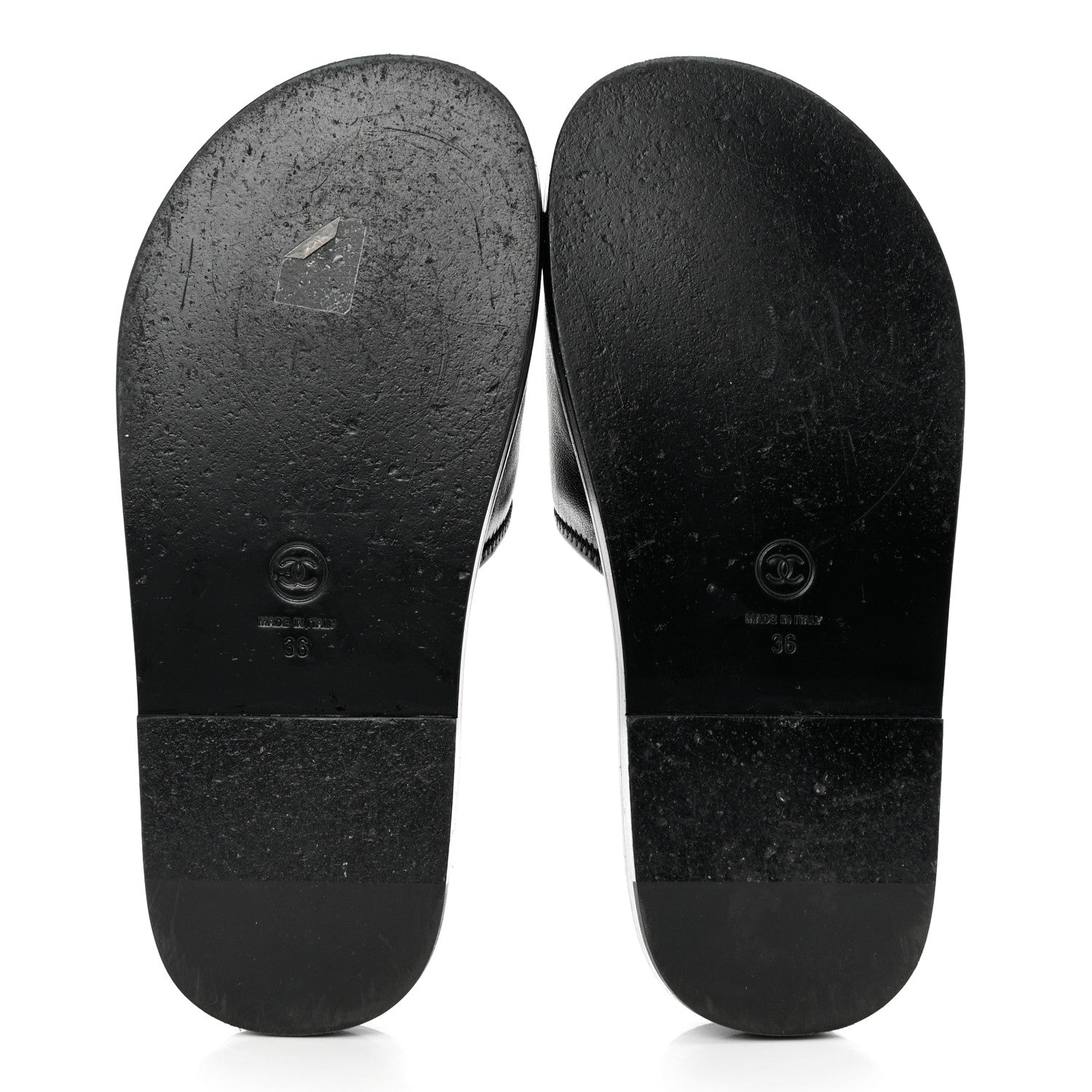 Chanel Lambskin Cha-Nel Mule Sandals 36 Black Multicolor 5 of 8
