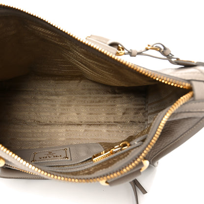 Prada Vitello Daino Shopping Satchel Pomice 5 of 9