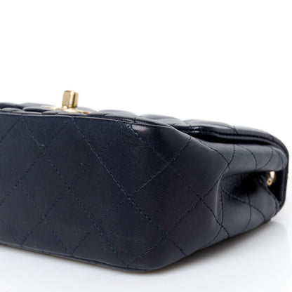 Chanel Lambskin Quilted Mini Square Flap Navy 11 of 11