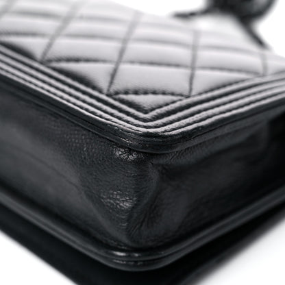 Chanel Caviar Quilted Boy Wallet On Chain WOC So Black 12 of 22