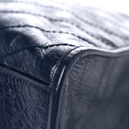 Saint Laurent Crinkled Calfskin Matelasse Monogram Niki Shoulder Bag Deep Marine 13 of 14