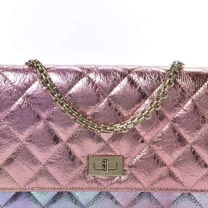 Chanel Metallic Goatskin Quilted 2.55 Reissue Wallet on Chain WOC Multicolor 10 of 11